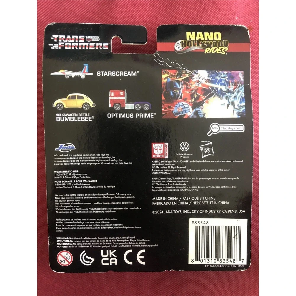 Jada Transformers Nano Hollywood Rides Diecast Cars